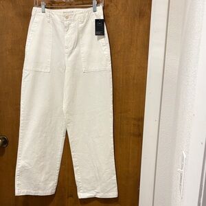 551. Outerknown Cream High-Waist Straight Leg Pants